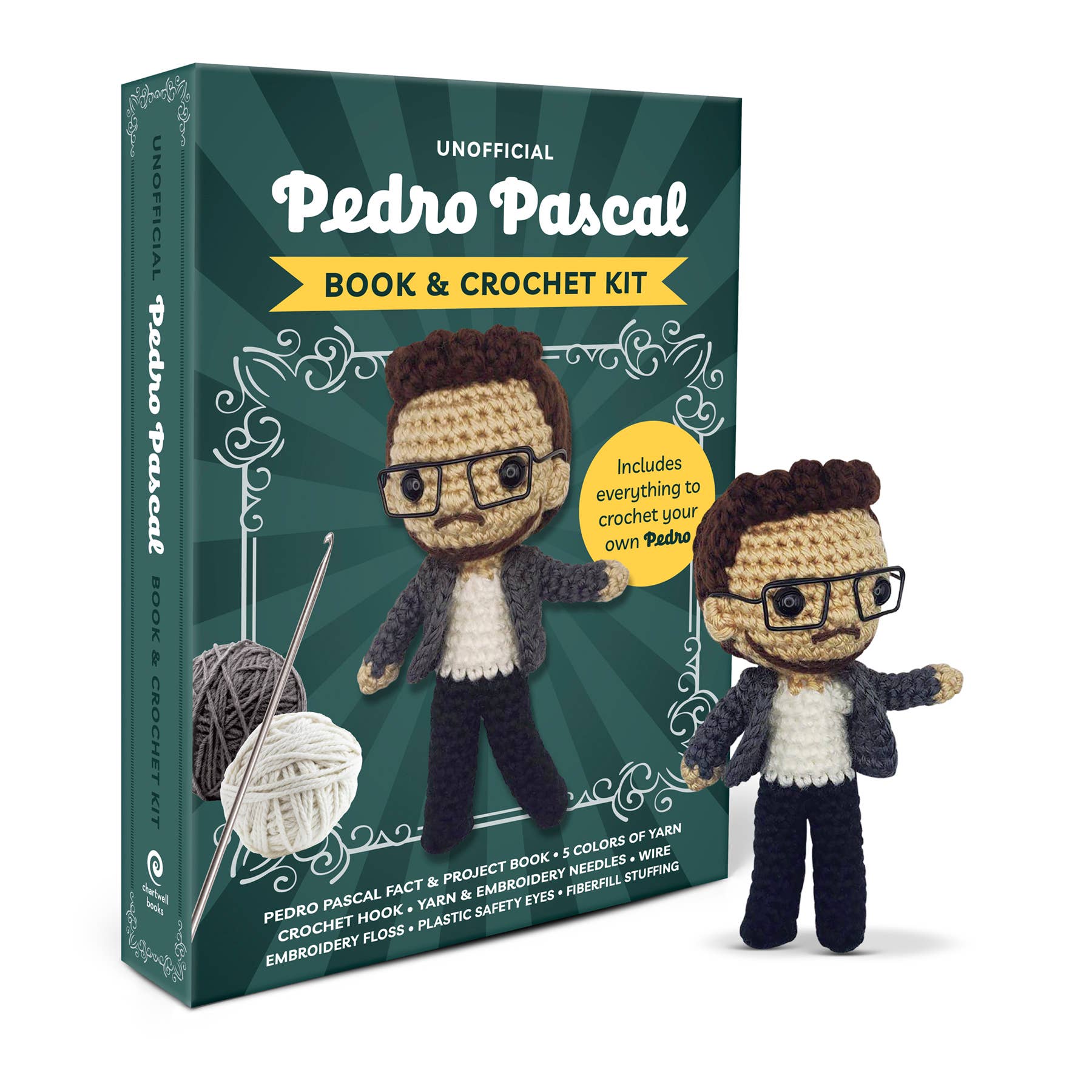 Unofficial Pedro Pascal Book and Crochet Kit