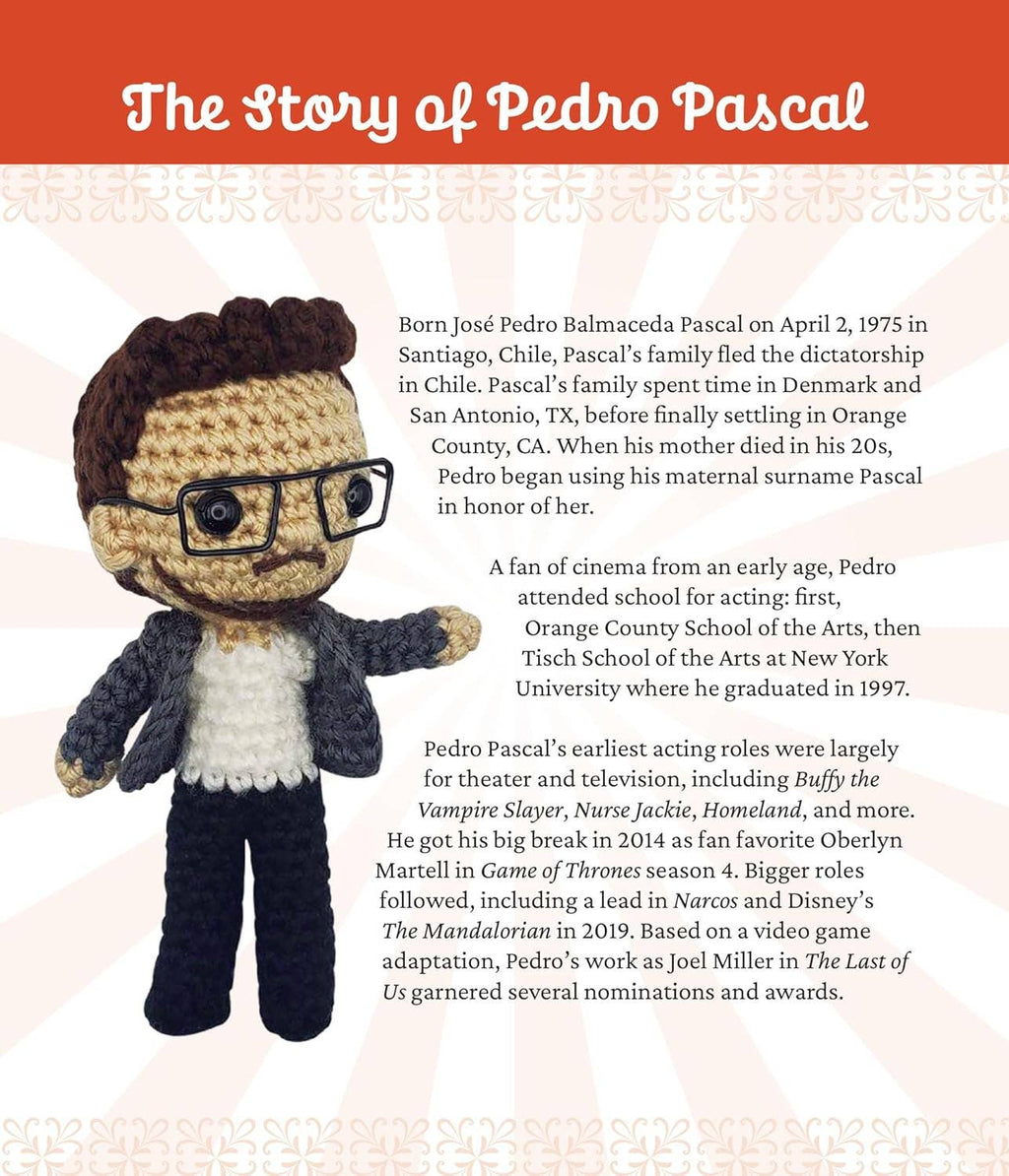 Unofficial Pedro Pascal Book and Crochet Kit